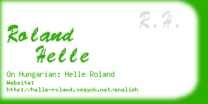 roland helle business card